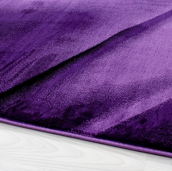 Modern Purple Rug  For Living Room in Wave Design